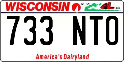 WI license plate 733NTO
