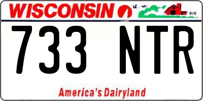 WI license plate 733NTR