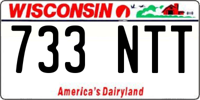 WI license plate 733NTT