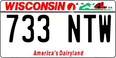 WI license plate 733NTW