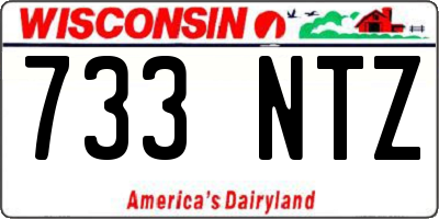 WI license plate 733NTZ