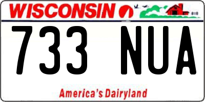 WI license plate 733NUA