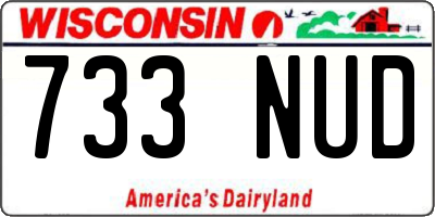 WI license plate 733NUD