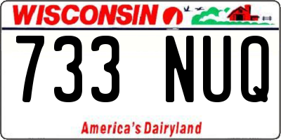 WI license plate 733NUQ