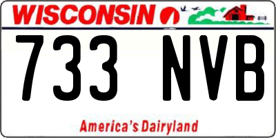 WI license plate 733NVB