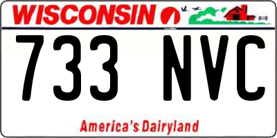WI license plate 733NVC