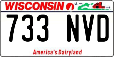 WI license plate 733NVD