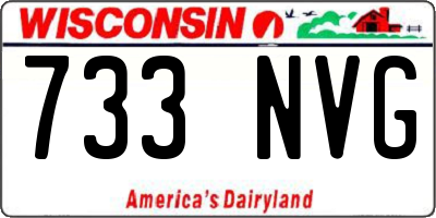 WI license plate 733NVG