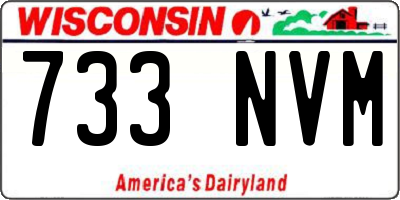 WI license plate 733NVM