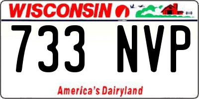 WI license plate 733NVP