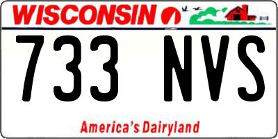 WI license plate 733NVS