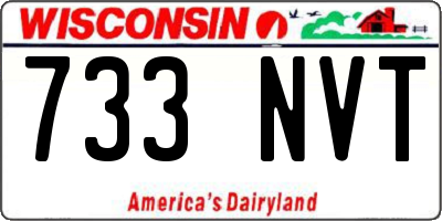 WI license plate 733NVT