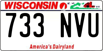 WI license plate 733NVU