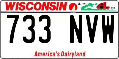 WI license plate 733NVW