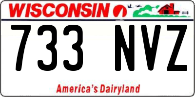 WI license plate 733NVZ