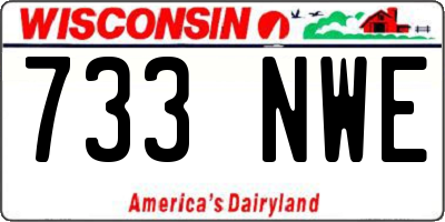 WI license plate 733NWE