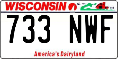 WI license plate 733NWF