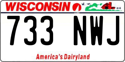 WI license plate 733NWJ