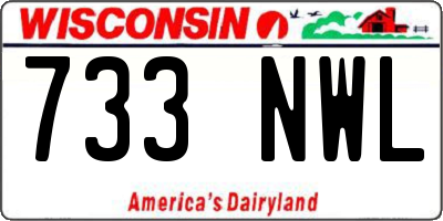 WI license plate 733NWL