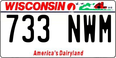 WI license plate 733NWM