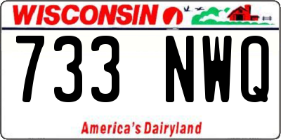 WI license plate 733NWQ