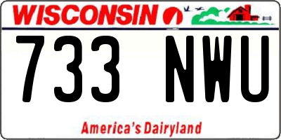 WI license plate 733NWU