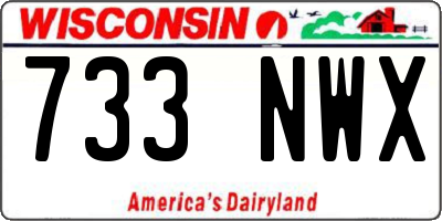 WI license plate 733NWX