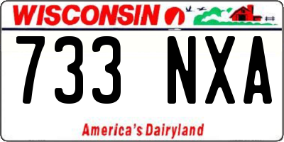 WI license plate 733NXA