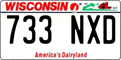 WI license plate 733NXD