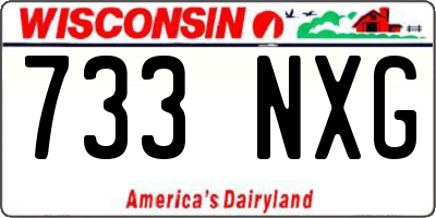 WI license plate 733NXG
