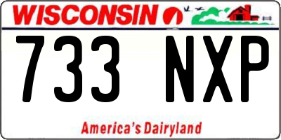 WI license plate 733NXP