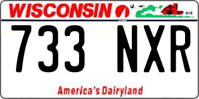 WI license plate 733NXR