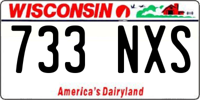 WI license plate 733NXS