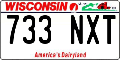 WI license plate 733NXT
