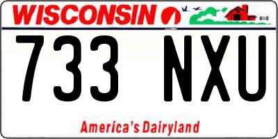 WI license plate 733NXU