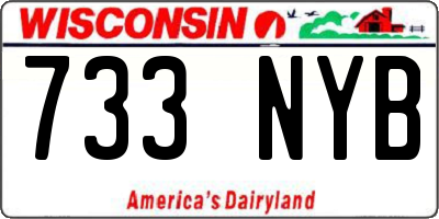 WI license plate 733NYB