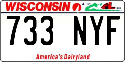 WI license plate 733NYF