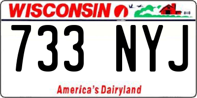 WI license plate 733NYJ