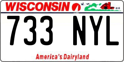 WI license plate 733NYL