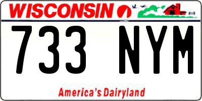 WI license plate 733NYM