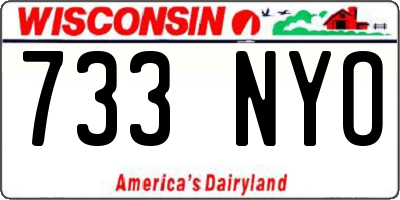 WI license plate 733NYO