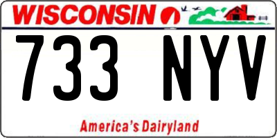 WI license plate 733NYV