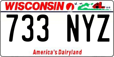 WI license plate 733NYZ