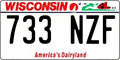 WI license plate 733NZF