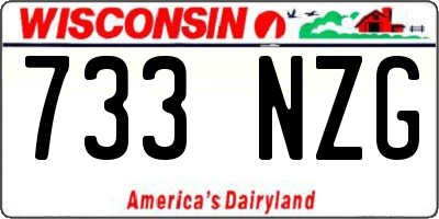 WI license plate 733NZG