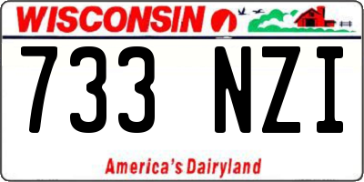 WI license plate 733NZI