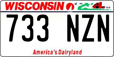 WI license plate 733NZN