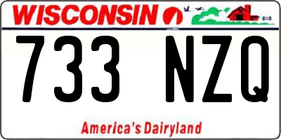 WI license plate 733NZQ