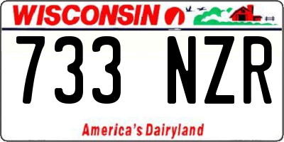 WI license plate 733NZR