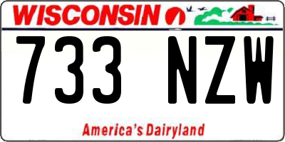 WI license plate 733NZW